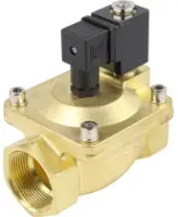 Клапан электромагнитный DN.ru VS400-ET-NC-24VDC 1 1/2″ Ду40 Ру16, соленоидный двухходовой, корпус - латунь, уплотнение - EPDM, резьбовой, нормально-закрытый, пилотный, катушка - 24В