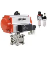 Кран шаровой DN.ru BV3232P(3pc)-FP-W-ISO-H Ду80 Ру25 полнопроходной двухходовой, корпус - нержавеющая сталь SS316, под приварку, уплотнение - PTFE, с пневмоприводом PA-SA-130, пневмораспределителем 4M310-08 220В NAMUR и БПВ AFC2000