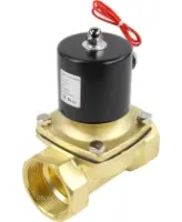 Клапан электромагнитный DN.ru VS100-VT-NC-24VAC 2″ Ду50 Ру10 прямого действия двухходовой, корпус - латунь, присоединение - внутренняя резьба, уплотнение - VITON, нормально-закрытый, катушка - 24 В AC