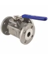 Кран шаровой DN.ru BV3232P(4pc)-FP-3WL-F-ISO-H Ду65 Ру16 полнопроходной трехходовой, нержавеющая сталь SS316, фланцевый, уплотнение - PTFE, ISO-фланец F07/F10, квадрат 17х17, с рукояткой