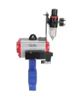 Затвор дисковый поворотный DN.ru WBV1616E-2W-Fb-H Ду50 Ру16 LUG корпус - чугун QT450, диск - чугун QT450, уплотнение - EPDM, с пневмоприводом DN.ru PA-DA-065, пневмораспределителем 4M310-08 AC220V и БПВ AFC2000