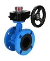 Затвор дисковый поворотный DN.ru WBV1313E-2W-F-H Ду200 Ру16 фланцевый, корпус - чугун GGG40, диск - чугун GGG40, уплотнение - EPDM, с редуктором DN.ru HGB RQN3-680Z
