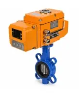 Затвор дисковый поворотный DN.ru WBV3432E-2W-Fb-H Ду200 Ру16 межфланцевый, корпус - углеродистая сталь WCB, диск - нержавеющая сталь 316L, уплотнение - EPDM, с электроприводом DN.ru QT-N-030EM-B1-220VAC-У1 HARK