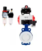 Затвор дисковый поворотный DN.ru WBV3434Pf-2W-Fb-R Ду250 Ру16 корпус - углеродистая сталь WCB, диск - углеродистая сталь WCB, футерованный PTFE, уплотнение - PTFE, с PA-DA-130, 4M310-08 AC220V, APL-410N EX и AFC2000