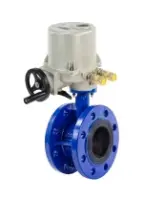 Затвор дисковый поворотный DN.ru WBV1331E-2W-F-H Ду200 Ру16 фланцевый, корпус - чугун GGG40, диск - нержавеющая сталь 304, уплотнение - EPDM, с четвертьоборотным взрывозащищенным электроприводом ГЗ-ОФВ-400/14-M 220В