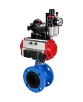 Затвор дисковый поворотный DN.ru WBV1313E-2W-F-H Ду100 Ру16 фланцевый, корпус - чугун GGG40, диск - чугун GGG40, EPDM, с пневмоприводом DN.ru PA-DA-105, пневмораспределителем DN.ru 4M310-08 AC220V, БКВ DN.ru APL-210N и БПВ DN.ru AFC2000