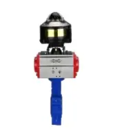 Затвор дисковый поворотный DN.ru WBV1631E-2W-Fb-H Ду100 Ру16 LUG корпус - чугун QT450, диск - нержавеющая сталь 304, уплотнение - EPDM, с пневмоприводом DN.ru PA-DA-083 и БКВ APL-510N EX
