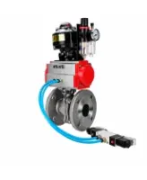 Кран шаровой DN.ru BV3232P(2pc)-FP-F-ISO-H WDVF Ду65 Ру16 полнопроходной, фланцевый, корпус - нержавеющая сталь 316, уплотнение - PTFE, с пневмоприводом PA-SA-130, пневмораспределителем 4V320-08 AC220V, БКВ APL-510N EX и БПВ AFC2000