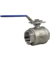 Кран шаровой DN.ru BV3232P(2pc)-FP-T-ISO-H Ду80 Ру40 полнопроходной двухходовой, нержавеющая сталь 316, внутренняя резьба, уплотнение - PTFE, с ISO-фланцем и рукояткой, 17х17, F07/F10