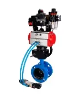 Затвор дисковый поворотный DN.ru WBV1313E-2W-F-H Ду100 Ру16, корпус - чугун GGG40, диск - чугун GGG40, EPDM, с пневмоприводом PA-DA-105, пневмораспределителем 4M320-08 AC220V, ручным дублером MON1-250-T26-ISO, БКВ APL-410N EX и БПВ AFC2000