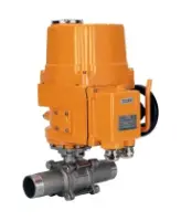 Кран шаровой DN.ru BV3131P(3pc)-FP-W-ISO-H LONG Ду25 Ру63 полнопроходной, корпус - нержавеющая сталь 304, уплотнение - PTFE, под приварку, с 1/4-оборотным электроприводом взрывозащищенным DN.ru QT-EX-010EM-O2-220VAC-У1 220В