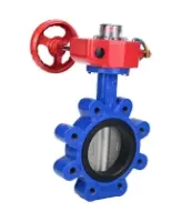 Затвор дисковый поворотный DN.ru WBV1631E-2W-Fb-H Ду125 Ру16 LUG межфланцевый, корпус - чугун QT450, диск - нержавеющая сталь AISI 304, уплотнение - EPDM, с редуктором HGBF RQN1-180Z