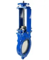 Задвижка шиберная DN.ru GVKN1331N-2W-Fb-ISO Ду250 Ру10 двусторонняя, межфланцевая, шпиндель - невыдвижной, корпус - чугун GGG40, шибер - нержавеющая сталь 304, уплотнение - NBR, с ISO-фланцем и голым штоком, круглый шток 22, F14