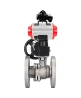 Кран шаровой DN.ru BV3232P(2pc)-FP-F-ISO-H WDVF Ду65 Ру16 полнопроходной, фланцевый, корпус - нержавеющая сталь 316, уплотнение - PTFE, с пневмоприводом PA-DA-083, пневмораспределителем 4M310-08 DC24V, БКВ APL-210N и ручным дублером MON2-450-T28-ISO