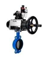 Затвор дисковый поворотный DN.ru WBV1432E-2W-Fb-H Ду150 Ру16, корпус - чугун GGG50, диск - нержавеющая сталь 316L, уплотнение - EPDM, с пневмоприводом DN.ru PA-DA-105-1, пневмораспределителем 4M310-08 DC24V, БКВ APL-210N, БПВ AFC2000
