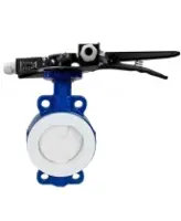 Затвор дисковый поворотный DN.ru WBV3434Pf-2W-Fb-H Ду80 Ру16 корпус - углеродистая сталь WCB, диск - углеродистая сталь WCB, футерованный PTFE, уплотнение - PTFE, с рукояткой и двумя концевыми датчиками LS-103 250В