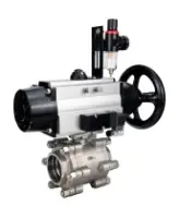 Кран шаровой DN.ru BV3232P(3pc)-FP-SW-ISO-H Ду100 Ру63 полнопроходной, корпус - нержавеющая сталь SS316, под приварку, с пневмоприводом PA-DA-105-1, пневмораспределителем 4M310-08 DC24V, БПВ AFC2000