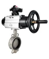 Затвор дисковый поворотный DN.ru WBV3131E-2W-Fb-H Ду150 Ру16 межфланцевый, корпус - нержавеющая сталь 304, диск - нержавеющая сталь 304, уплотнение - EPDM, с пневмоприводом PA-DA-105-1 и БКВ APL-210N