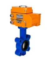 Затвор дисковый поворотный DN.ru WBV1631N-2W-Fb-H Ду50 Ру16 LUG межфланцевый, корпус - чугун QT450, диск - нержавеющая сталь AISI 304, уплотнение - NBR, с электроприводом QT-N-005EM-O1-24VDC-У1 24В