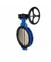 Затвор дисковый поворотный DN.ru WBV1413E-2W-Fb-ISO-R Ду350 Ру16 межфланцевый, корпус - чугун GGG50, диск - чугун GGG40, уплотнение - EPDM, с редуктором