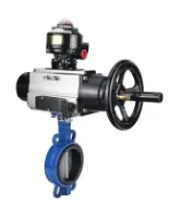 Затвор дисковый поворотный DN.ru WBV1132N-2W-Fb-H Ду125 Ру16, корпус - чугун GG25, диск - нержавеющая сталь 316L, уплотнение - NBR, с пневмоприводом DN.ru PA-DA-105-1 двойного действия, пневмораспределителем 4M310-08 AC220V, БКВ APL-510N-EX