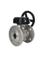 Кран шаровой DN.ru BV3232P(2pc)-FP-F-ISO-H Ду50 Ру16 полнопроходной фланцевый, корпус - нержавеющая сталь 316, уплотнение - PTFE, с редуктором RDN RQN3-150Z-T24