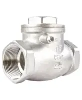 Клапан обратный DN.ru VC3232P-T 1 1/2″ Ду40 Ру16 муфтовый, поворотный, корпус - нержавеющая сталь, диск - нержавеющая сталь, уплотнение - PTFE
