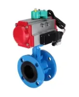 Затвор дисковый поворотный DN.ru WBV1331E-2W-F-H Ду50 Ру16 корпус - чугун GGG40, диск - нержавеющая сталь 304, уплотнение - EPDM, с пневмоприводом PA-DA-105, пневмораспределителем 4M310-08 AC220V и магнитным переключателем ALS200D
