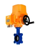Затвор дисковый поворотный DN.ru WBV1631E-2W-Fb-H Ду125 Ру16 LUG межфланцевый, корпус - чугун QT450, диск - нержавеющая сталь 304, уплотнение - EPDM, с электроприводом DN.ru QT-EX-015EM-O2-220VAC-У1 220В
