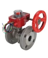 Кран шаровой DN.ru BV3232P(2pc)-FP-F-ISO-H Ду250 Ру16 полнопроходной двухходовой, нержавеющая сталь, фланцевый, уплотнение - PTFE, с ISO-фланцем и редуктором DN.ru HGBF RQN4-1200Z с индикатором положения и датчиком обратной связи