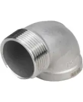 Отвод (уголок) DN.ru ВР-НР-304 1/2″ Ду15 Ру16 угол 90°, корпус - нержавеющая сталь 304, присоединение - внутренняя / наружная резьба
