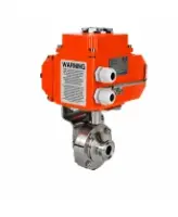Затвор дисковый поворотный DN.ru WBV3131S-2W-C-H Ду100 Ру10 кламповый, корпус - пищевая нержавеющая сталь 304, уплотнение - Silicon, с электроприводом QT-N-003EM-O1-220VAC-У1 HARK