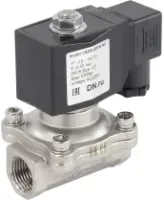 Клапан электромагнитный DN.ru VS231-ET-NC-220VAC 1/2″ Ду15 Ру10, соленоидный двухходовой, корпус - нержавеющая сталь 304, уплотнение - EPDM, резьбовой, нормально-закрытый, прямого действия, катушка - 220В