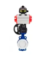 Затвор дисковый поворотный DN.ru WBV3434Pf-2W-Fb-R Ду250 Ру16 корпус - углеродистая сталь WCB, диск - углеродистая сталь WCB, футерованный PTFE, уплотнение - PTFE, с DN.ru PA-DA-130, БКВ DN.ru APL-510N EX и ручным дублером DN.ru MON3-700-T38-ISO