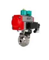 Затвор дисковый поворотный DN.ru WBV3131S-2W-C-H Ду100 Ру10 кламповый, корпус - пищевая нержавеющая сталь 304, уплотнение - Silicon, с пневмоприводом PA-SA-083, пневмораспределителем 4M310-08 220В NAMUR и магнитным переключателем ALS200D