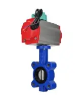 Затвор дисковый поворотный DN.ru WBV1631E-2W-Fb-H Ду50 Ру16 LUG межфланцевый, корпус - чугун QT450, диск - нержавеющая сталь AISI 304, уплотнение - EPDM, с пневмоприводом PA-SA-083 и магнитным переключателем ALS200D