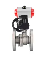 Кран шаровой DN.ru BV3232P(2pc)-FP-F-ISO-H WDVF Ду65 Ру16 полнопроходной, фланцевый, корпус - нержавеющая сталь 316, уплотнение - PTFE, с пневмоприводом PA-DA-083, пневмораспределителем 4M310-08 DC24V и ручным дублером MON2-450-T28-ISO