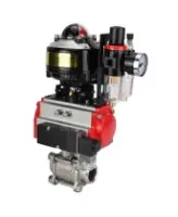 Кран шаровой DN.ru BV3232P(3pc)-FP-W-ISO-H Ду80 Ру25 полнопроходной двухходовой, корпус - нержавеющая сталь SS316, под приварку, уплотнение - PTFE, с пневмоприводом PA-SA-130, пневмораспределителем 4M310-08 220В NAMUR, БКВ APL-510N-EX и БПВ AFC2000