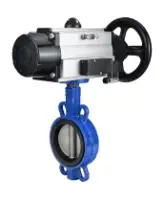 Затвор дисковый поворотный DN.ru WBV1132N-2W-Fb-H Ду125 Ру16, корпус - чугун GG25, диск - нержавеющая сталь 316L, уплотнение - NBR, с пневмоприводом DN.ru PA-DA-105-1 двойного действия, пневмораспределителем 4M310-08 AC220V