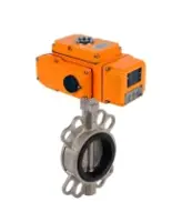 Затвор дисковый поворотный DN.ru WBV3131V-2W-Fb-H Ду125 Ру16 межфланцевый, корпус - нержав.сталь 304, диск - нержав.сталь 304, уплотнение - VITON, с электроприводом QT-N-015EM-A1-220VAC-У1 c датчиком обратной связи и входным управл.сигналом 4-20мА HARK