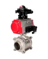Кран шаровой DN.ru BV3232P(3pc)-FP-W-ISO-H WDVF Ду15 Ру63 полнопроходной, трехсоставной, корпус - нержавеющая сталь 316, уплотнение - PTFE, под приварку, с пневмоприводом PA-SA-065, пневмораспределителем 4M310-08 DC24V, БКВ APL-210N