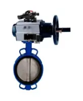 Затвор дисковый поворотный DN.ru WBV1413E-2W-Fb-H Ду150 Ру16 межфланцевый, корпус - чугун GGG50, диск - чугун GGG40, уплотнение - EPDM, с пневмоприводом PA-DA-105-1, пневмораспределителем 4M320-08 AC220V, БКВ APL-210N