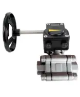 Кран шаровой DN.ru BV3232P(3pc)-FP-SW-ISO-H Ду80 Ру63 полнопроходной, корпус - нержавеющая сталь SS316, под приварку, с редуктором HAM RQN2-300Z-T37