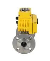 Кран шаровой DN.ru BV3131P(3pc)-FP-F-ISO-H Ду50 Ру40 трехсоставной из нержавеющей стали SS304, фланцевый, полнопроходной с электроприводом DN.ru QT-N-005EM-O1-220VAC-У1