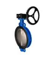 Затвор дисковый поворотный DN.ru WBV3431E-2W-Fb-ISO-R Ду350 Ру16 межфланцевый, корпус - углеродистая сталь WCB, диск - нержавеющая сталь AISI 304, уплотнение - EPDM, с редуктором