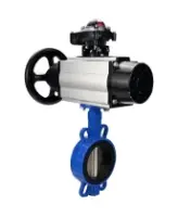 Затвор дисковый поворотный DN.ru WBV1413E-2W-Fb-H Ду150 Ру16, межфланцевый, корпус - чугун GGG50, диск - чугун GGG40, уплотнение - EPDM, с пневмоприводом DN.ru PA-DA-105-1, пневмораспределителем 4M310-08 AC220V и БКВ APL-210N