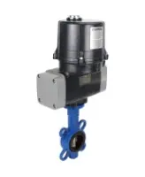 Затвор дисковый поворотный DN.ru WBV1413E-2W-Fb-H Ду125 Ру16 межфланцевый, корпус - чугун GGG50, диск - чугун GGG40, уплотнение - EPDM, с электроприводом четвертьоборотным DN.ru QTSA-N-014EM-O0-220VAC с пружинным возвратом