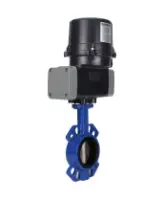 Затвор дисковый поворотный DN.ru WBV1432E-2W-Fb-H Ду100 Ру16 межфланцевый, корпус - чугун GGG50, диск - нержавеющая сталь 316L, уплотнение - EPDM, с электроприводом четвертьоборотным DN.ru QTSA-N-007EM-O0-220VAC с пружинным возвратом