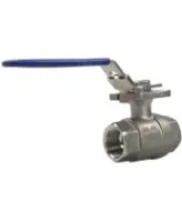 Кран шаровой DN.ru BV3232P(2pc)-FP-T-ISO-H Ду20 Ру63 полнопроходной двухходовой, нержавеющая сталь 316, внутренняя резьба, уплотнение - PTFE, с ISO-фланцем и рукояткой, 9х9, F03/F04