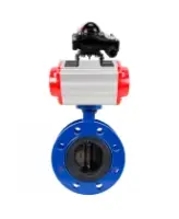 Затвор дисковый поворотный DN.ru WBV1331E-2W-F-H Ду125 Ру16 фланцевый, корпус - чугун GGG40, диск - нержавеющая сталь 304, уплотнение - EPDM, с пневмоприводом DN.ru PA-SA-160 и БКВ DN.ru APL-210N